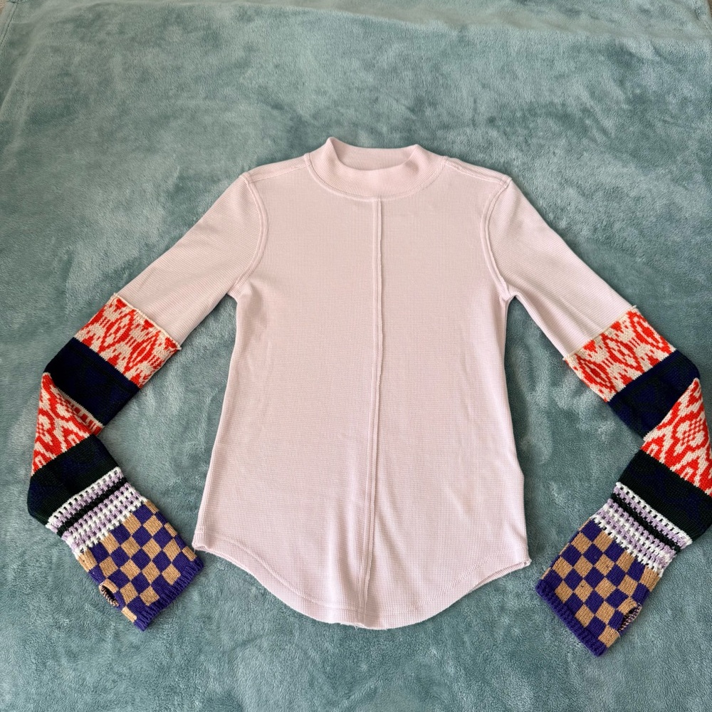 We The Free‎ Multicolor Mock Neck Knit Thermal Top size Medium